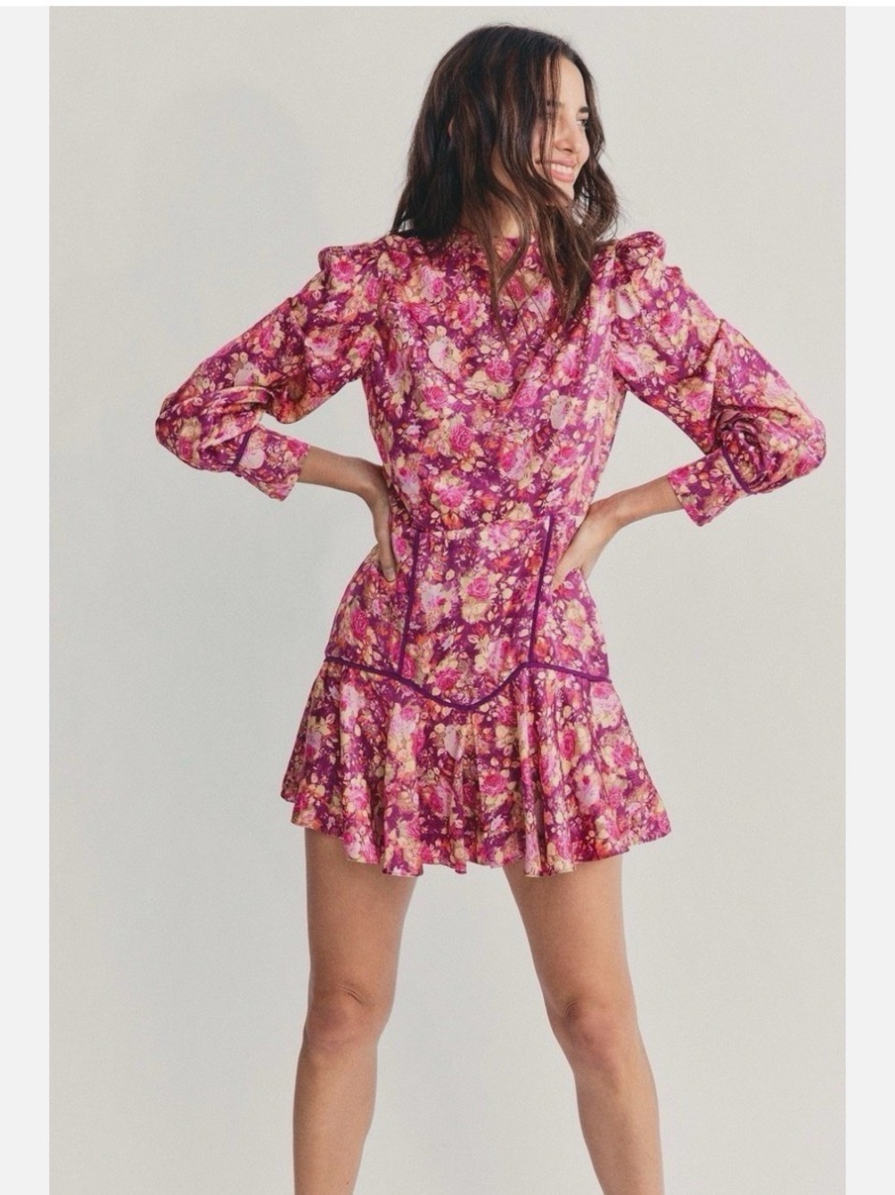 Love Shack Fancy Mayberry Magenta Diamond Dress Size 4